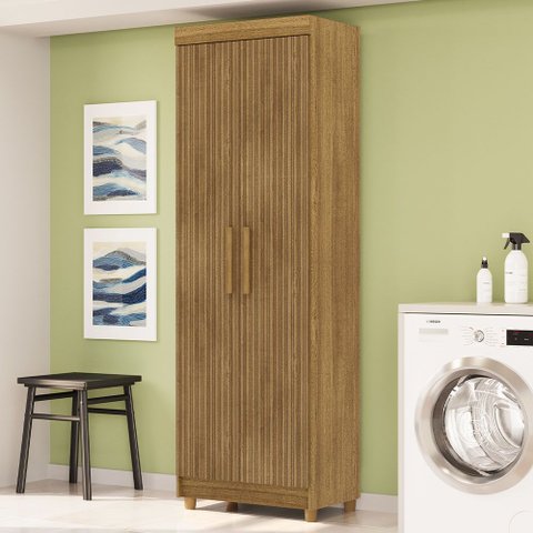 Armário Multiuso 2 Portas 60cm Hebrom V01 Nature Brisa - Lyam Decor