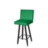 Kit 05 Banquetas Altas Zelensky e 05 Cadeiras Slim Base Bronze Suede Verde - Ruotolo Decor - 3