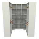 Ver imagem 3 de Kit Closet Modulado Armário Colmeia Cabideiro M68 100% Mdf - Branco