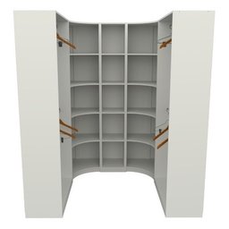 Kit Closet Modulado Armário Colmeia Cabideiro M68 100% Mdf - Branco - 3