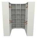 Ver imagem 3 de Kit Closet Modulado Armário Colmeia Cabideiro M68 100% Mdf - Branco
