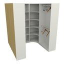 Ver imagem 4 de Kit Closet Modulado Armário Colmeia Cabideiro M68 100% Mdf - Branco