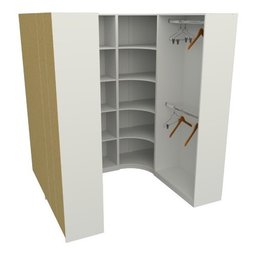 Kit Closet Modulado Armário Colmeia Cabideiro M68 100% Mdf - Branco - 4