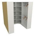 Ver imagem 4 de Kit Closet Modulado Armário Colmeia Cabideiro M68 100% Mdf - Branco