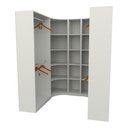 Ver imagem 1 de Kit Closet Modulado Armário Colmeia Cabideiro M68 100% Mdf - Branco