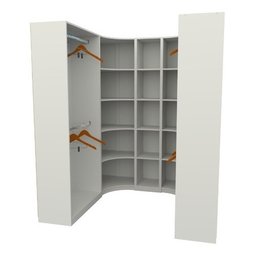 Kit Closet Modulado Armário Colmeia Cabideiro M68 100% Mdf - Branco - 1
