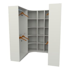 Kit Closet Modulado Armário Colmeia Cabideiro M68 100% Mdf - Branco
