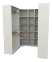 Ver imagem 1 de Kit Closet Modulado Armário Colmeia Cabideiro M68 100% Mdf - Branco
