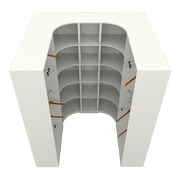 Kit Closet Modulado Armário Colmeia Cabideiro M68 100% Mdf - Branco - 5
