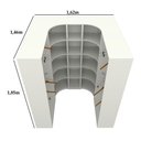 Ver imagem 2 de Kit Closet Modulado Armário Colmeia Cabideiro M68 100% Mdf - Branco