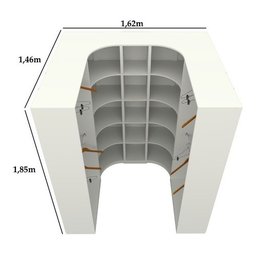 Kit Closet Modulado Armário Colmeia Cabideiro M68 100% Mdf - Branco - 2