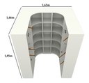 Ver imagem 2 de Kit Closet Modulado Armário Colmeia Cabideiro M68 100% Mdf - Branco