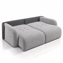 Ver imagem 3 de Sofá Cama Casal Retrátil e Reclinável 4 Lugares Bicolor Névoa / Grafite Uruguai 236cm