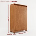 Ver imagem 4 de Armário Multiuso Ideale 2 Portas 3 Prateleiras Cinamomo Marrom Tudo de Móveis