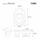 Ver imagem 5 de Assento Sanitário Poliéster Para Louça Donna/Sig Bergamin (Celite) Slow Close Cromado (Reb. Oculto)