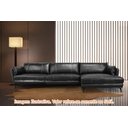 Ver imagem 3 de Sofá Vena 2 Lugares + Chaise Fixo Couro Preto 354cm - 69851