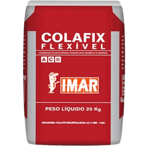 Argamassa Colafix Ac-2 Flexível 20 Kilos Cinza - Pac05 - Imar Argamassa Colafix Flexível Ac-2 20 Kil