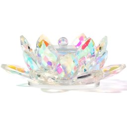 Potinho de Vidro Formato Flor de Lótus Forma Recipiente 11x5 - 5