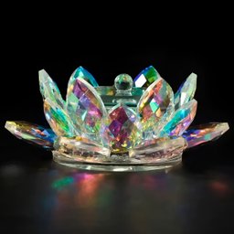 Potinho de Vidro Formato Flor de Lótus Forma Recipiente 11x5 - 1