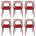 Ver imagem 1 de Kit com 6 Cadeiras para Sala de Jantar Allegra Solna Vermelho