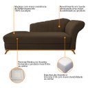 Ver imagem 6 de Kit Diva Recamier Vanessa 185cm Lado Esquerdo e 02 Poltronas Laura Suede - Doce Sonho Móveis RECAMIE