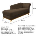 Ver imagem 4 de Kit Diva Recamier Vanessa 185cm Lado Esquerdo e 02 Poltronas Laura Suede - Doce Sonho Móveis RECAMIE