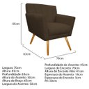 Ver imagem 5 de Kit Diva Recamier Vanessa 185cm Lado Esquerdo e 02 Poltronas Laura Suede - Doce Sonho Móveis RECAMIE