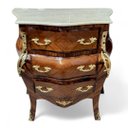 Ver imagem 1 de Cômoda Bombê Clássica com Tampo em Mármore 78x43x84cm