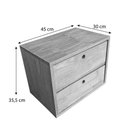 Ver imagem 6 de Kit Arara de Roupas High Ample com 2 Gaveteiros e Estante Style Slim Industrial Nozes e Preto