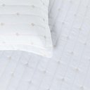 Ver imagem 5 de Kit Cobre Leito Rubine Solteiro Bordado Micropercal 400 Fios Colcha Liso 2 Peças Branco