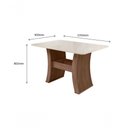 Ver imagem 2 de Mesa Para Sala De Jantar Polônia 1,35 X 0,90 Amêndoa