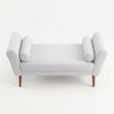 Ver imagem 5 de Puff Recamier Estofado para Quarto Itália 120cm com Pés Palito Bouclê Branco - Abmaza