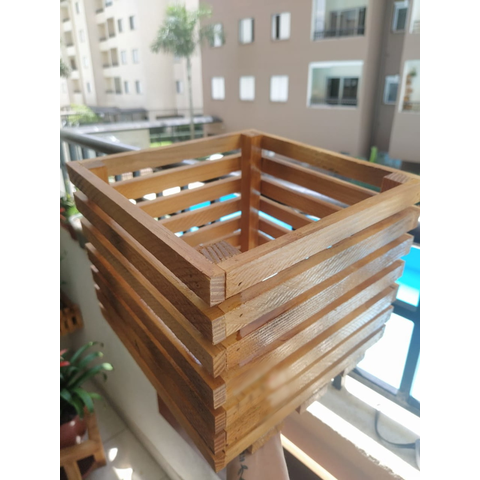 Cachepô, Jardim Vertical, Cachepot de Madeira, Vaso Cachepô C3