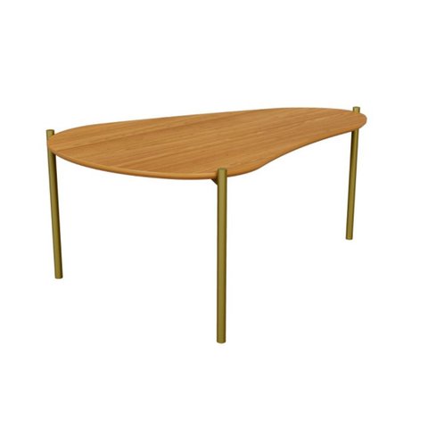 Mesa Centro Organica 90cm - Freijo -tb627 Jj