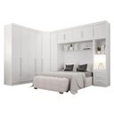 Ver imagem 7 de Quarto de Casal Modulado 11 Portas Orion Ambiente Branco - Leifer Móveis