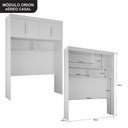 Ver imagem 4 de Quarto de Casal Modulado 11 Portas Orion Ambiente Branco - Leifer Móveis
