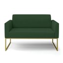 Ver imagem 3 de Sofá Namoradeira Base Industrial Dourado Marisa Veludo Verde D03 - D'Rossi