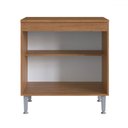 Ver imagem 2 de Armário de Cozinha Athena 2 Portas 1 Prateleira Freijó/cinza - Irm Móveis