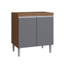 Ver imagem 1 de Armário de Cozinha Athena 2 Portas 1 Prateleira Freijó/cinza - Irm Móveis