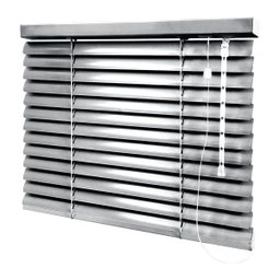 Persiana Horizontal - 1,70m Larg X 1,40m Alt - Alumínio 50mm - Cor: Prata - Persianet - 2