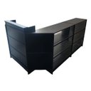 Ver imagem 1 de Balcão Caixa e Vitrine 100% Mdf Preto - Suprema Móveis