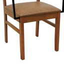 Ver mais imagens de Kit 2 Cadeiras Lyon Encosto Telinha Natural C/ Braço Metal - Amêndoa - Corano Marrom Mescla