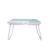 Suporte Notebook Mesa Madeira Cama Ajustável Dobrável Azul Multifuncional Sofá Home Office - 2