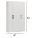 Ver imagem 4 de Guarda-Roupa Solteiro 4 Portas Espresso Móveis