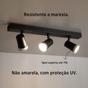 Ver imagem 4 de Trilho Eletrificado 3 Spot Led Mr16 Gu10 Direcionável Cor:preto