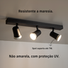 Trilho Eletrificado 3 Spot Led Mr16 Gu10 Direcionável Cor:preto - 4