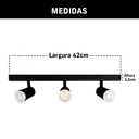 Ver mais imagens de Trilho Eletrificado 3 Spot Led Mr16 Gu10 Direcionável Cor:preto