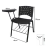 Kit com 05 Cadeiras Universitárias com Prancheta Polipropileno e Porta Livros – Cor Preto - 4008 - 4