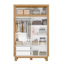 Ver imagem 3 de Quarto de Bebê com Cômoda e Roupeiro 2 Portas de Correr Flora Branco Acetinado Qmovi