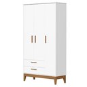 Ver imagem 2 de Guarda Roupa Infantil Flip 3 Portas com Cômoda Gaveteiro Infantil Flip Branco Acetinado - Reller